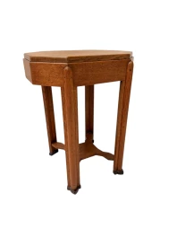 Art Deco Amsterdamse School Octagonal Side Table, 1920s